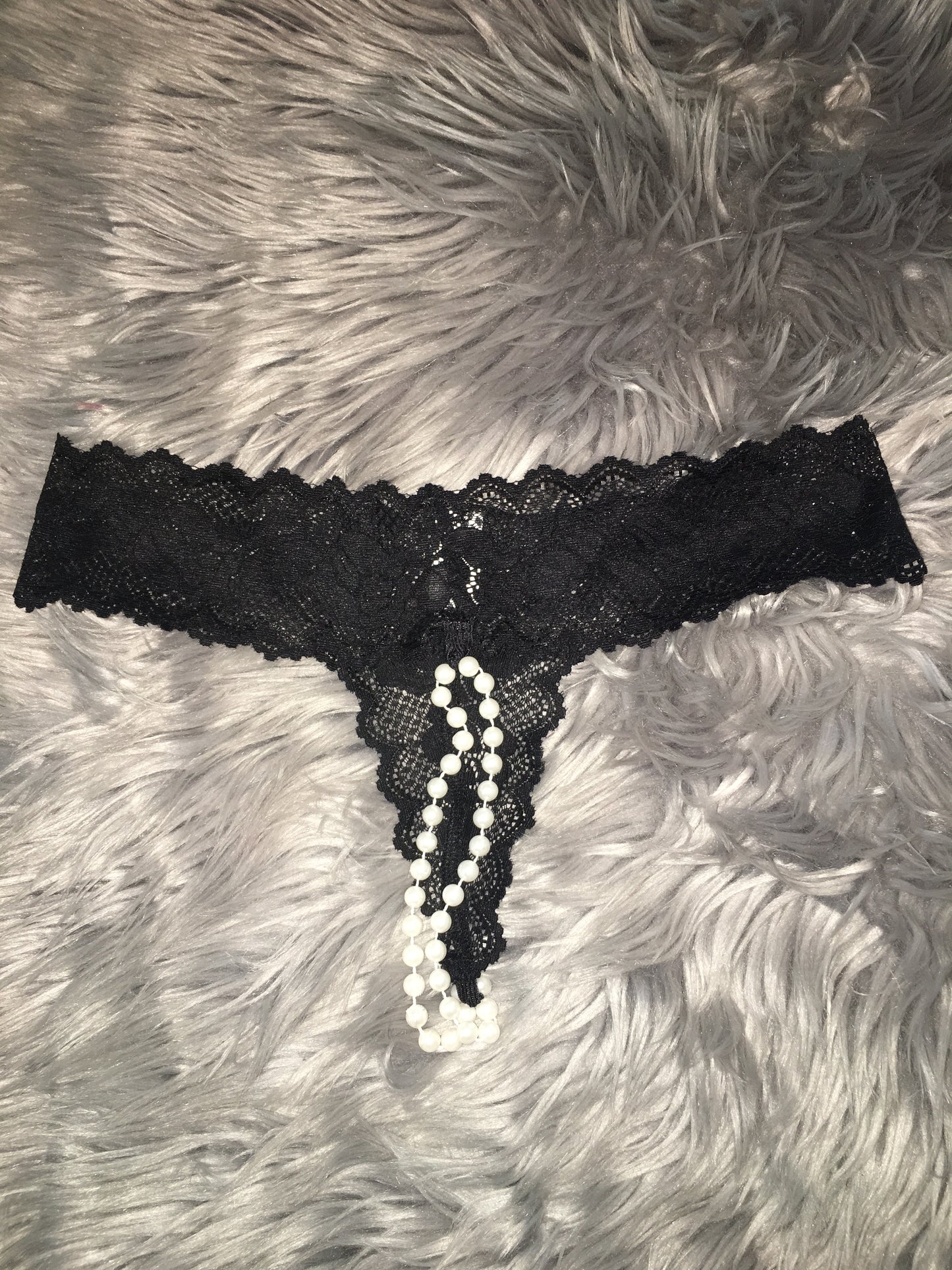 Lace Pearl Thong