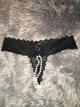 Load image into Gallery viewer, Lace Pearl Thong
